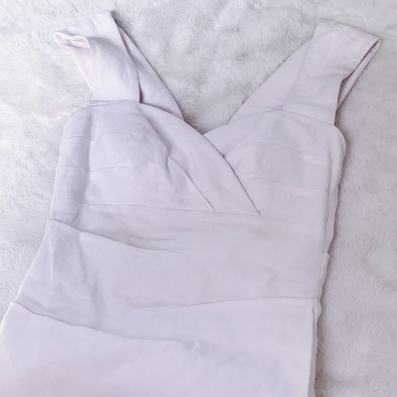 Nicole Miller Ruched White Linen Mini Dress - Picture 2 of 7